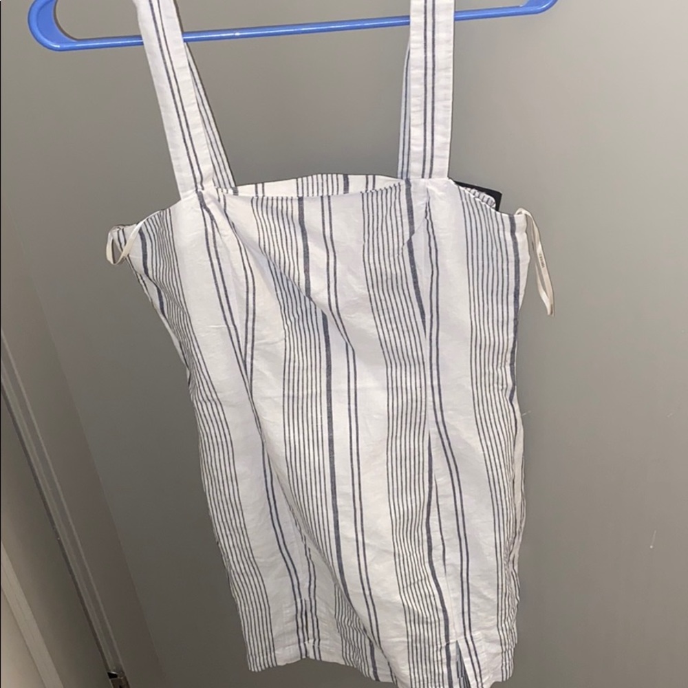 Blue white stripped dress